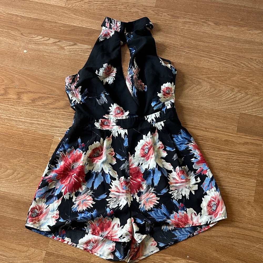 Papaya Multicolor Floral Romper